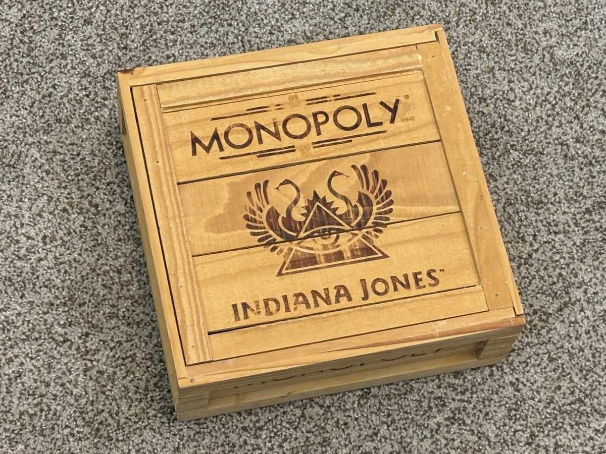 Monopoly Indiana Jones Wooden Crate Edition Hasbro *Missing One