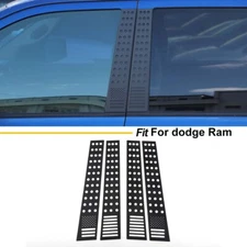 4xUS Flag Door Window Pillar Post Decor Bezel Cover For Dodge RAM 1500 2011-2017