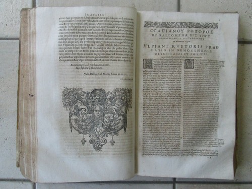 WOLF : DEMOSTHENE et ESCHINE ORATORUM OPERA, 1607. In folio latin/grec - Picture 15 of 24
