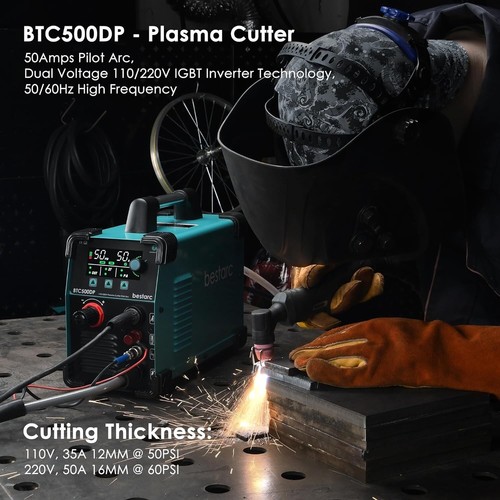 Plasma Cutter, Pilot Arc 7th Generation 50Amps Screen Display Dual Voltage 11... - Picture 4 of 7