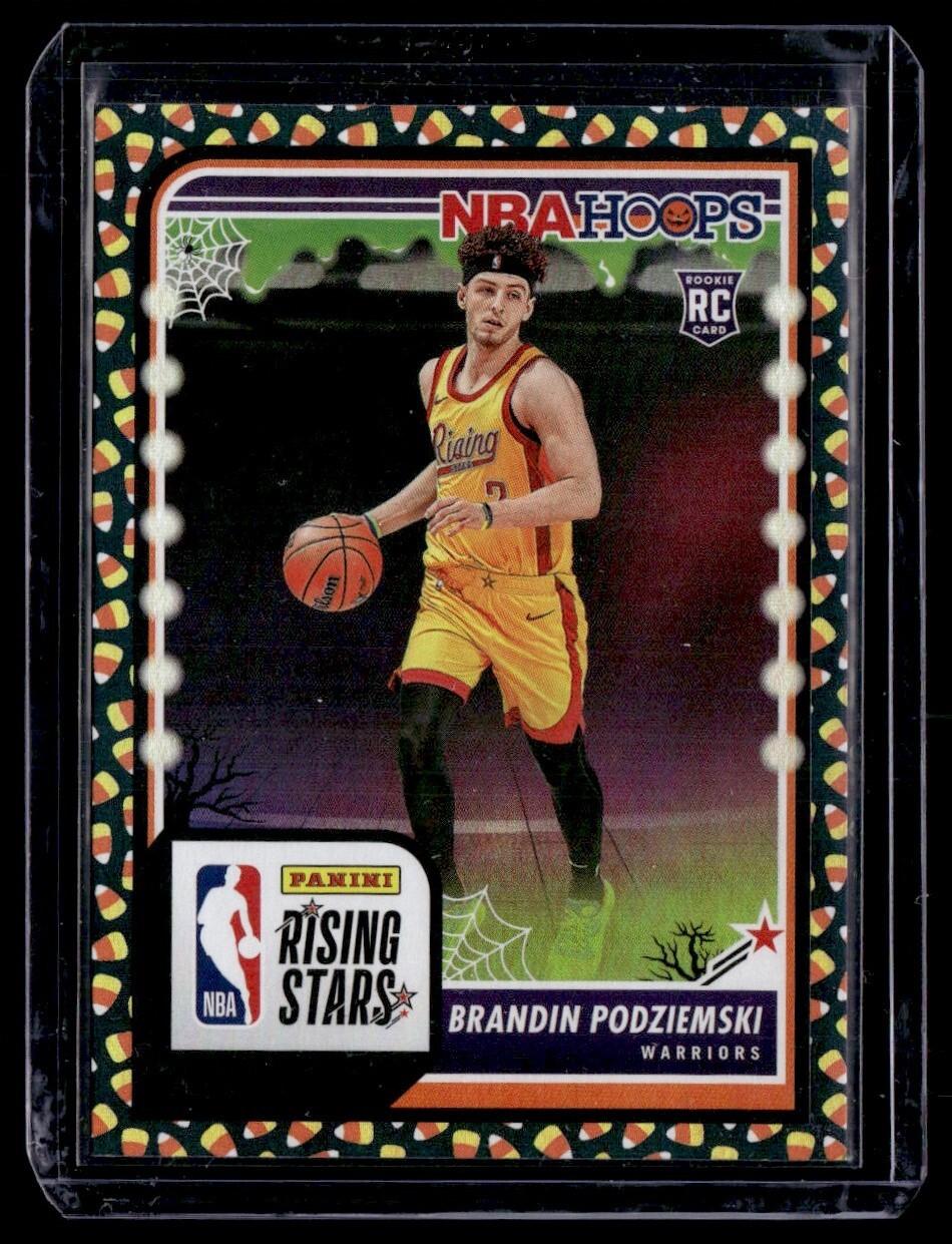 2023-24 Panini Haunted Hoops Candy Corn Brandin Podziemski RC #297