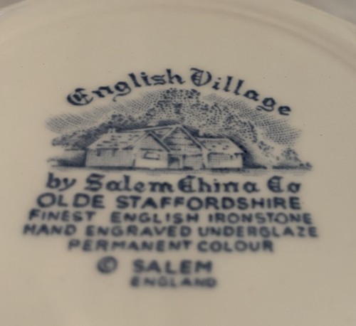 SET OF 4 - SALEM CHINA OLD STAFFORDSHIRE ENGLISH VILLAGE 6" SOUP CEREAL BOWLS - Picture 8 of 10