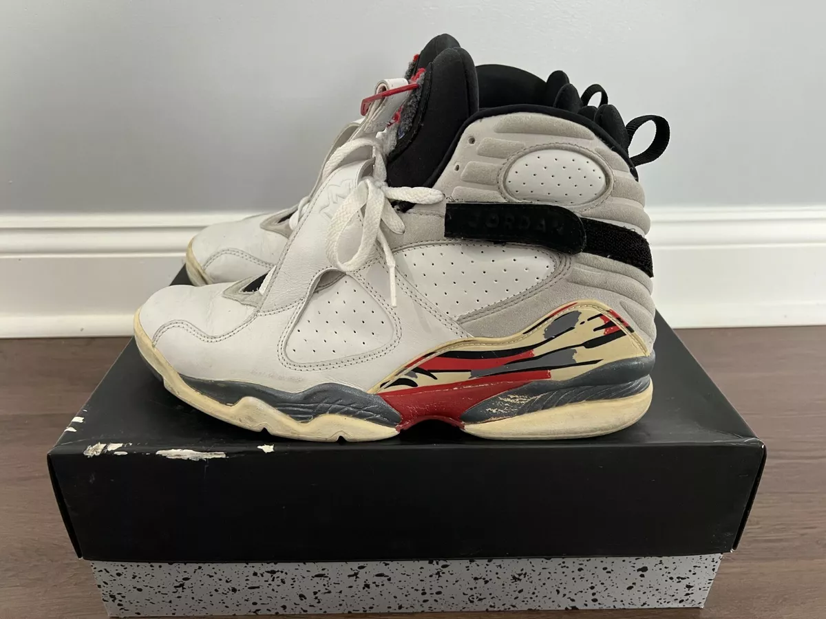 2002 Nike Air Jordan 8 VIII Retro Bugs Bunny White Red Sz 10.5 MEN S 305381 101