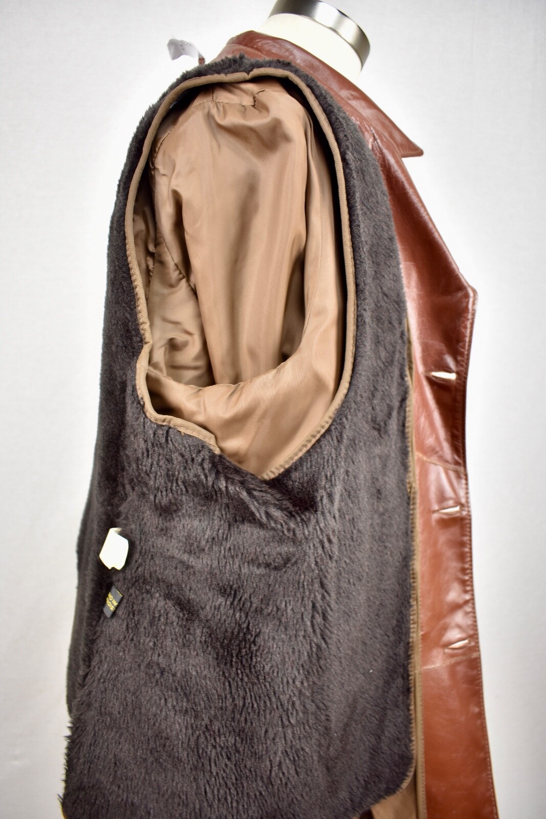 Ralph Edwards Solid Brown Leather Three Button Ba… - image 13