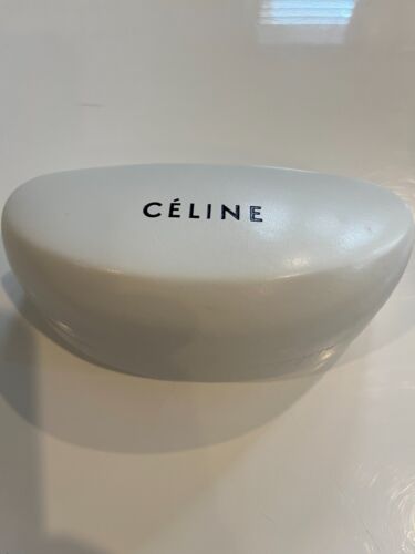 Celine Sunglasses Eyeglasses Leather Hard White Case Cloth New Authentic - Picture 1 of 3