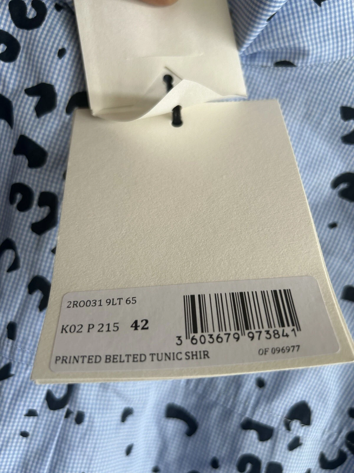 Kenzo camicia donna stampa leopardata cintura abito blu taglia 42