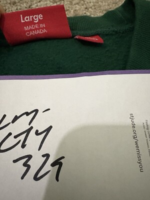 Used FW18 Supreme Box Logo Crewneck Dark Green Pine Authentic Size