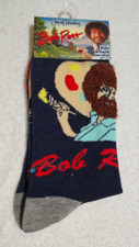 The Joy of Painting Bob Ross Adult Crew Socks New