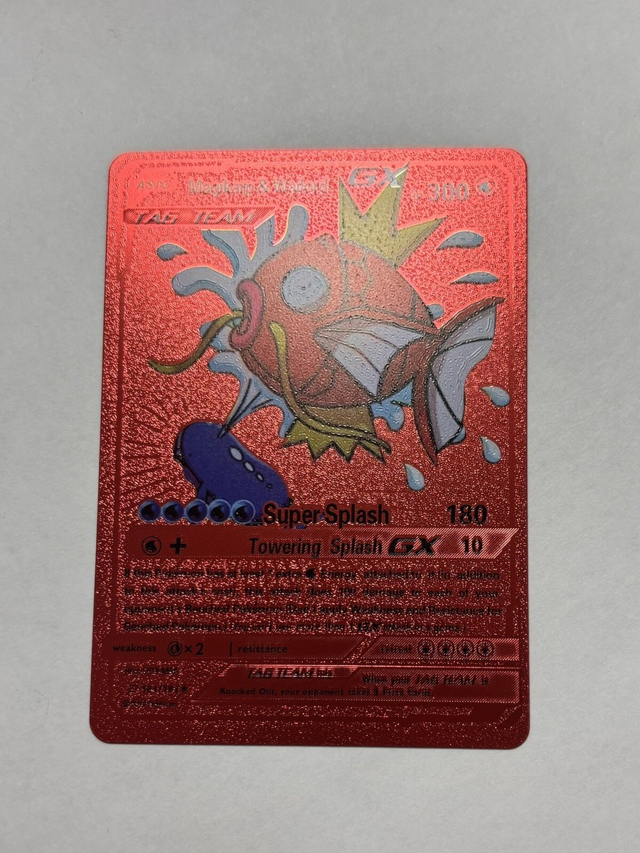 Magikarp Wailord Red Foil GX Trading Display Card Tag Team Fan Art
