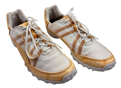 Nike Women's Size 8.5 Jana Star Running White and Gold Athletic Sneakers Shoes