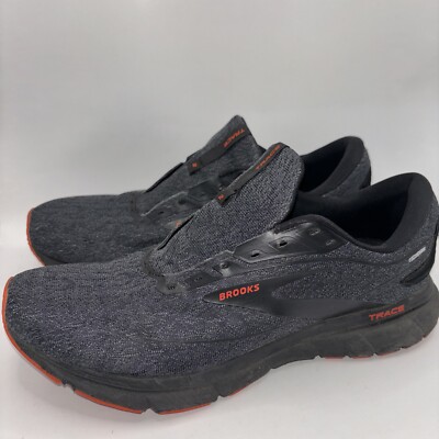 Brooks Trace 2 Men's Size 13 Black Red Running Athletic Shoes No Laces E