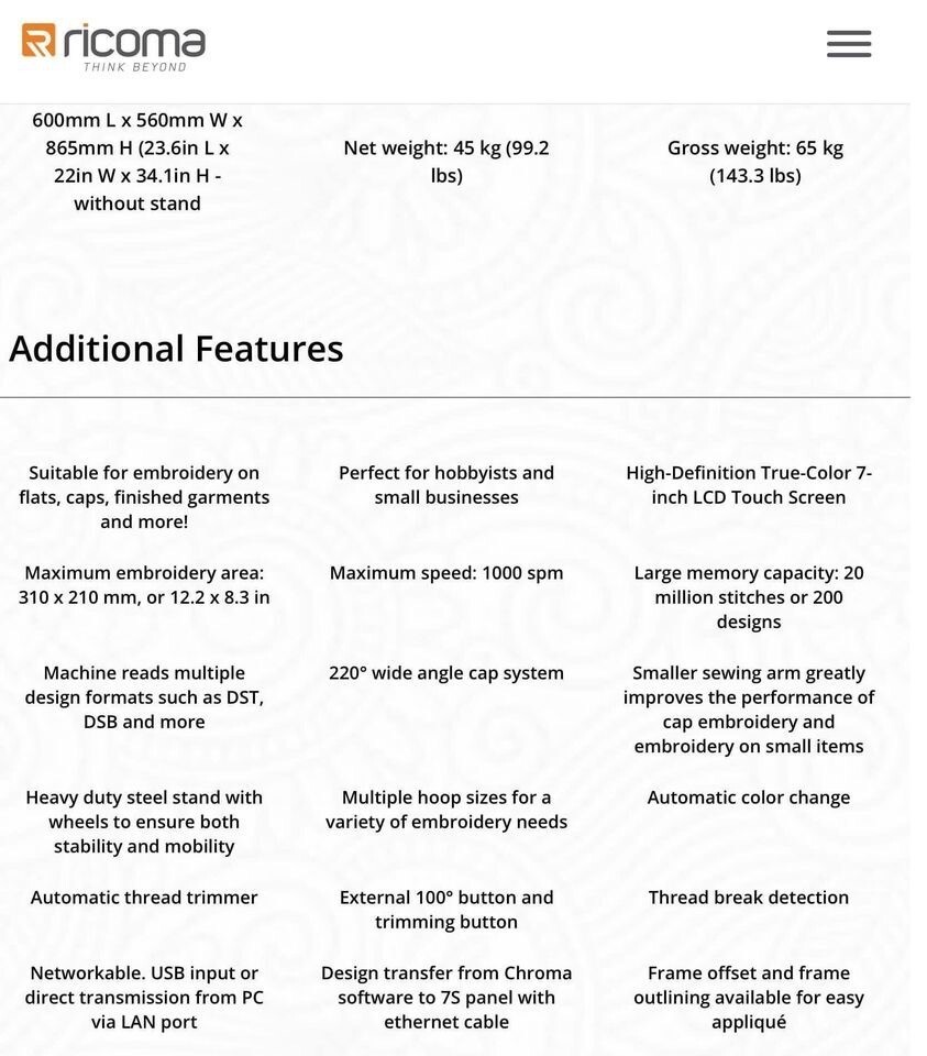 EM1010 Embroidery Machine eBay