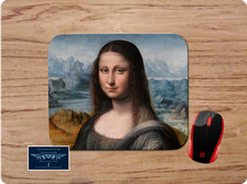 MONA LISA INSPIRED ART CUSTOM NONSLIP MOUSE PAD DESK MAT OFFICE SCHOOL GIFT