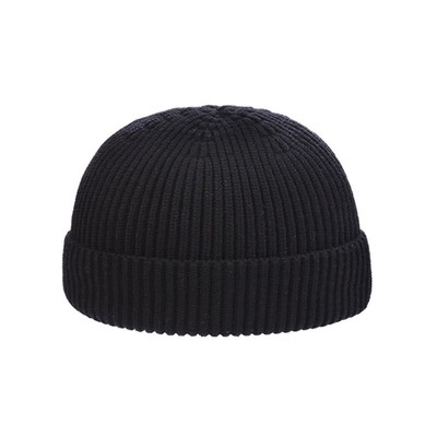 Mütze Strick Krempe Mütze Männer Docker Kappe Damen Totenkopfkappe koreanischer Stil Beanie Hüte;