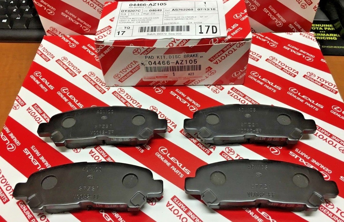 2008-2013 TOYOTA HIGHLANDER / HV REAR CERAMIC BRAKE PADS GENUINE