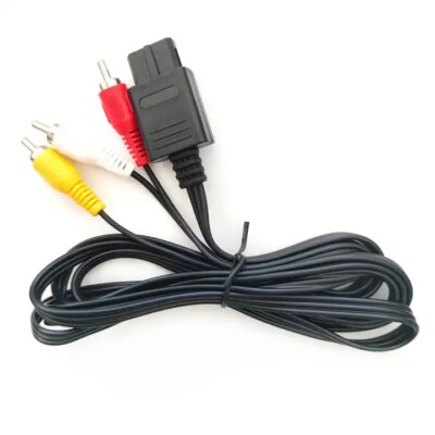 Video Audio Chinch AV TV Kabel für SNES Super Nintendo 64 N64 GameCube NGC