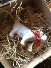 New 3D Dresden Paper Christmas Tree Ornament West Highland Terrier Dog Ruff!