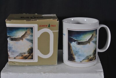 Vintage Jan Michelsen Eagle Theme Mug MGR121 LEANIN' TREE 1990 w/box