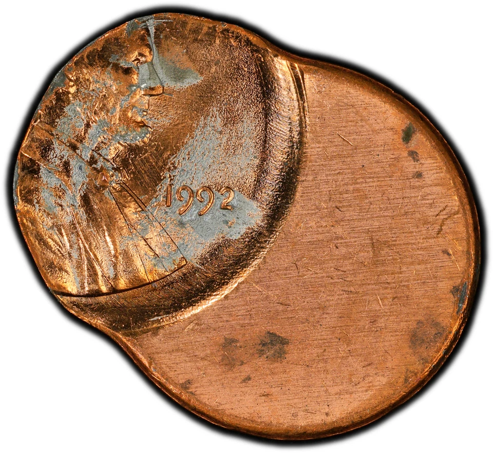 1992 1C Lincoln Cent Struck 60% Off Center Mint Error PCGS MS 63 RD Red - Image 4 of 4