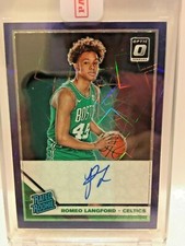 2019-20 Panini Romeo Langford Optic Rated Rookie Auto Purple Velocity 01/10 #182