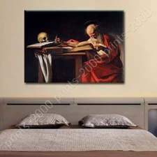 Saint Jerome Writing by Caravaggio | Poster or Wall Sticker Decal | Wall art