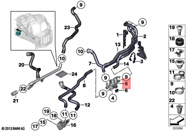 Genuine BMW 5 Series F01 F02 F03 Heater Control Valve OEM