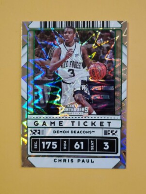 2020-21 Panini Contenders Draft Picks Chris Paul Green Explosion Game Ticket #38