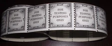 Coil of 183 US For Testing Purposes Only In Black Unmounted Mint Full Gum Stamps