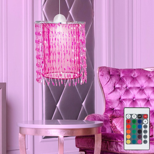 Kinderzimmerleuchte HäNgelampe Pendellampe Dimmbar Fernbedienung Rgb Led H 129Cm-image