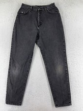 VINTAGE Lee Pants Juniors 14 Black High Rise Mom 100 Cotton Y2K 26x28