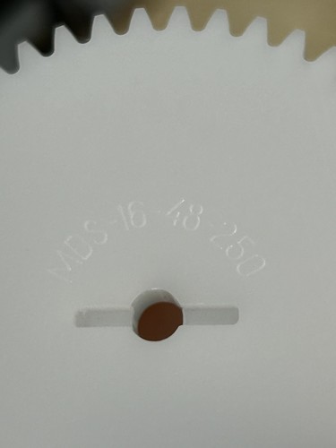 QTY 1 INGRANAGGIO SPERONATO DELRIN 16 PASSO 48 DENTI FORO 1/4” .265” FACCIA 20 GRADI P.A. - Foto 6 di 16