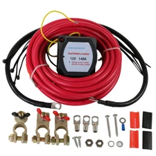 Dual Battery Isolator Set For 12V 140A ATV UTV 4WD RZR RV Car Watercraft Marine