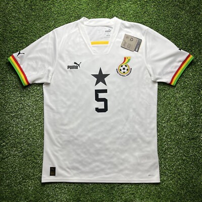 2022 Ghana Partey Jersey Shirt Kit White Home Puma Home World