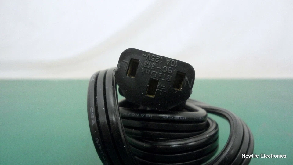New Dell 05120P 6 ft. (1.83m) 3-Prong AC Computer/Printer Power Cord - Image 4 of 4
