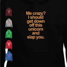 Men Hoodie Me Crazy I shoud Sarcastics Unicorn Slogan Pullover Casual Hoodie