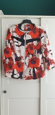 Ashley Brooke 20 Womens Flowery Jacket 3/4 Sleeve