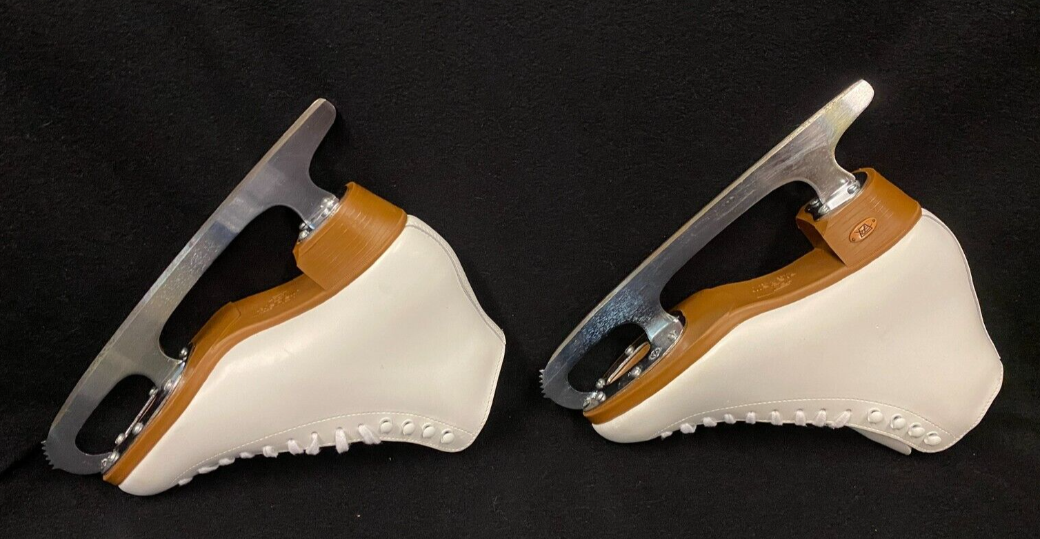 Riedell Figure Ice Skates Model 121 Womens Size 6 M White USA Made EUC