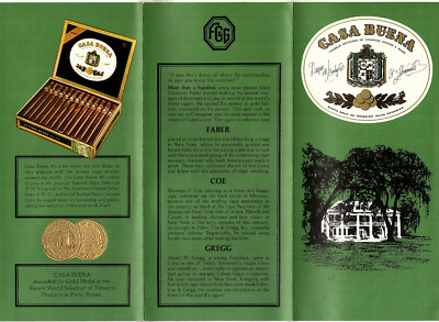 Casa Buena Cigars Vintage Illustrated Brochure 