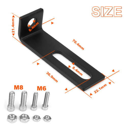 2X Motorcycle Headlight Spot Light Extension Bracket L Shaped Mount Clamp Holder - Picture 4 of 13