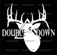 Double Down - Hunting/Outdoor - Vinyl Die-Cut Peel N' Stick Decals/Stickers