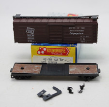 Scala HO ROUNDHOUSE #1023 AUTO D'EPOCA OLIMPIONICA 40' BOX CAR con 1 passo rotto