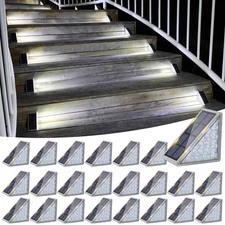 VOLISUN Solar Stair Lights 24 Pack, Solar Step Lights Waterproof IP67, Outdoo...