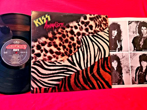 KISS "Animalize" NM original 1984 LP pressing w/custom inner