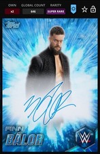 Topps Slam DIGITAL 2025 Color Splash Blue Motion Signature Finn Balor