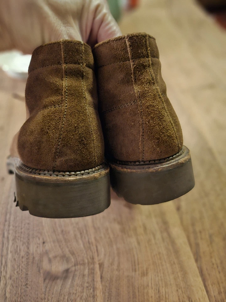 Ботинки чукка Vibram на шнуровке, коричневые замшевые мужские размер 7 - Изображение 3 из 4