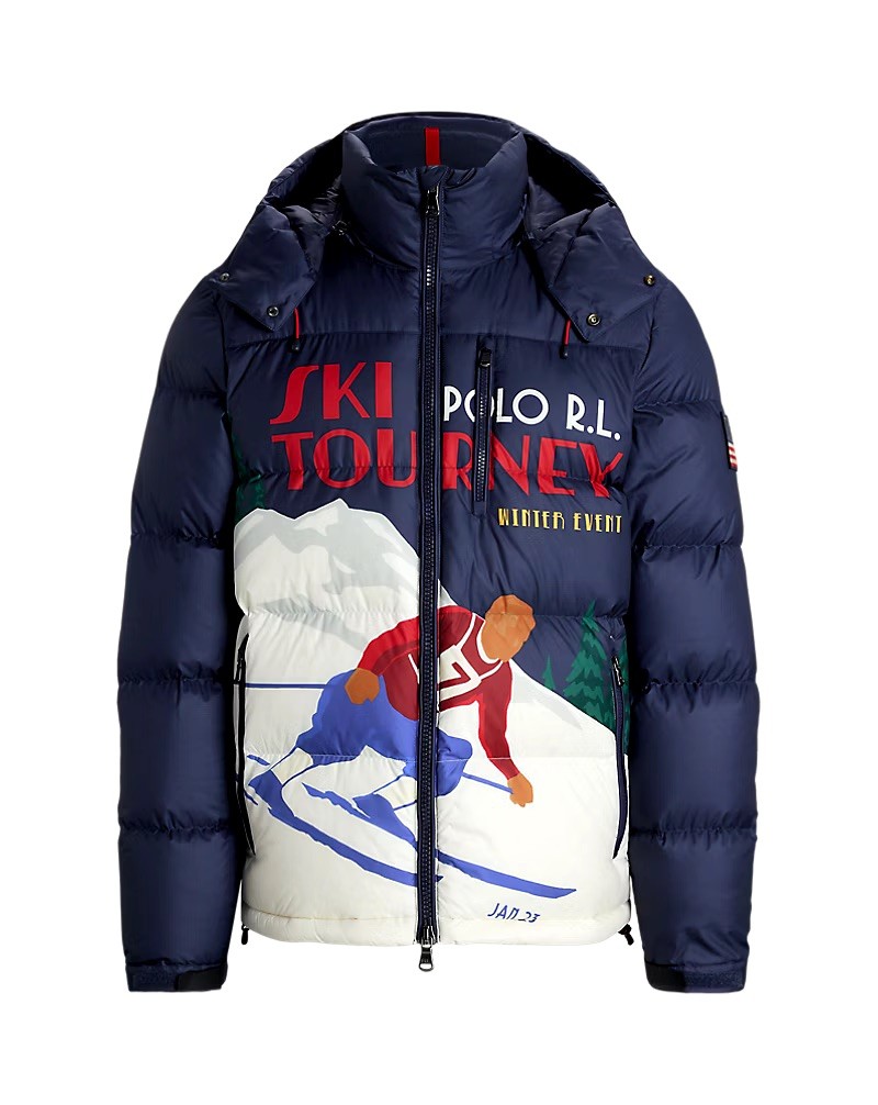 Polo Ralph Lauren Men's The Gorham Skier-Print Down Jacket Size S Very Rare! image 4