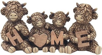 Lesser & Pavey Hughie Highland Cows Home One Size, 