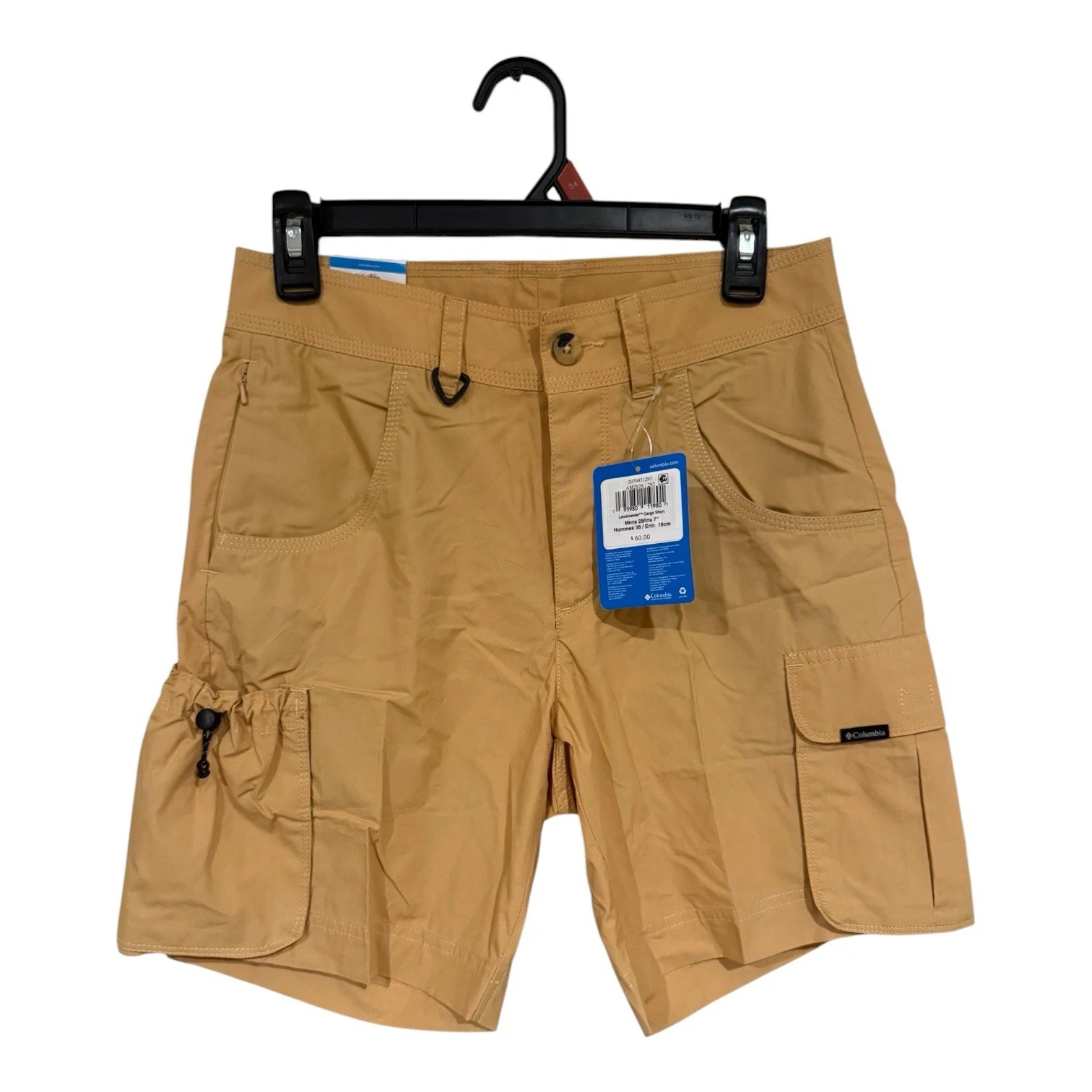 Columbia Cargo Shorts Tan 28x7 Hiking Fishing NWT