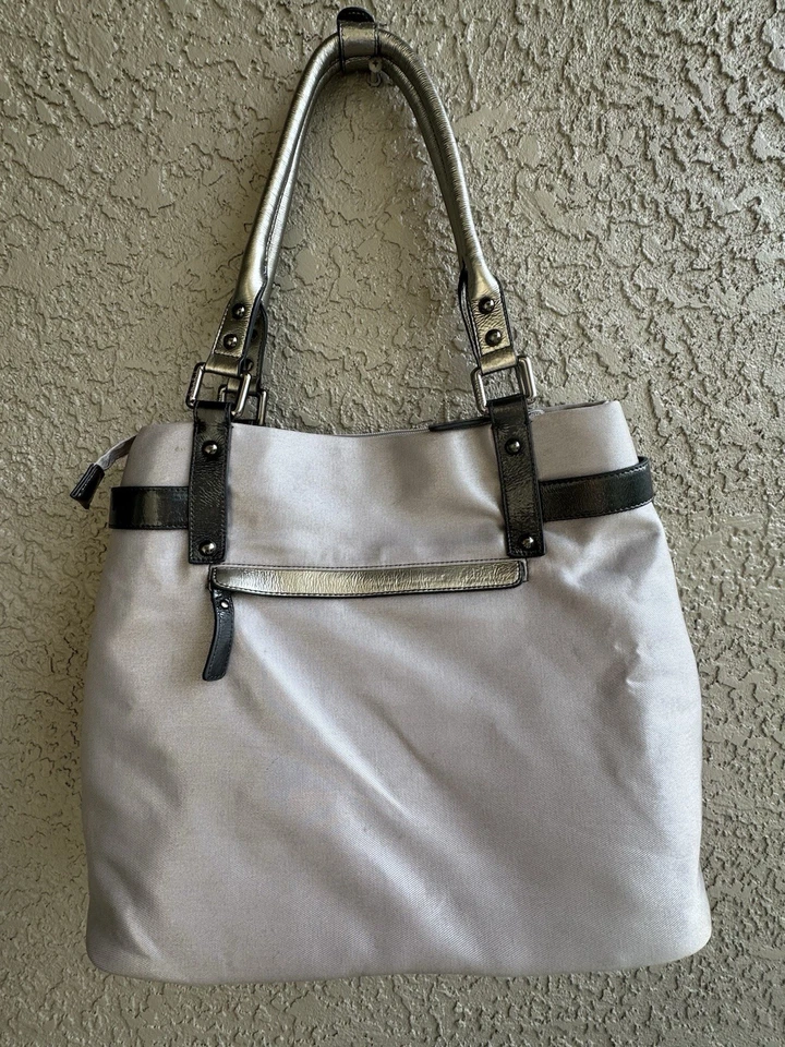 Bolsos de mano Sharif de tela de cuero plateado bolsos de hombro bordados negro leopardo Foto 2 de 4