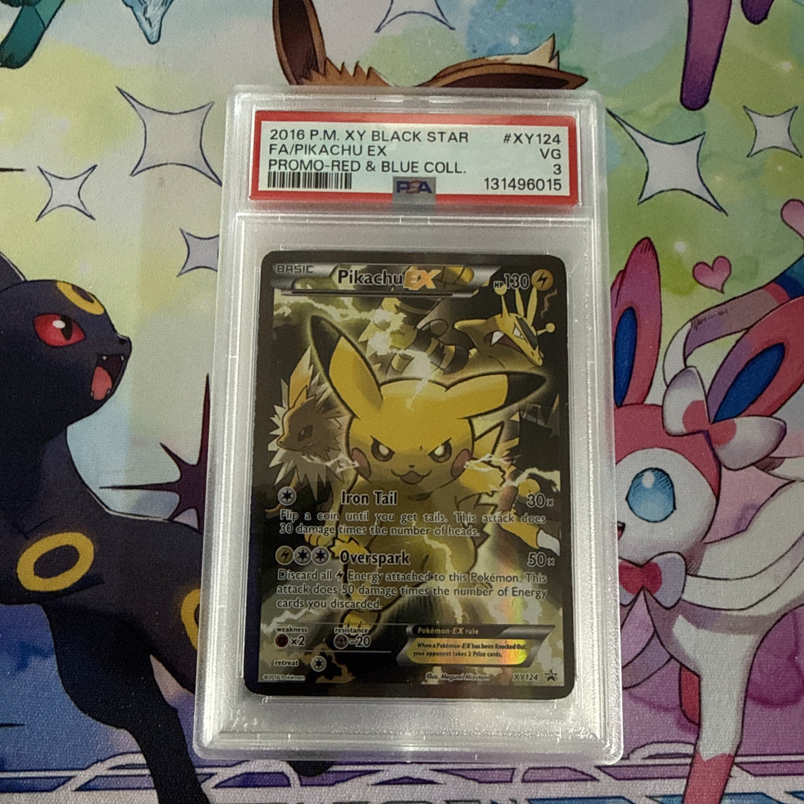 Pokémon Pikachu EX XY124 Black Star Promo 2016 Holo Card TCG
